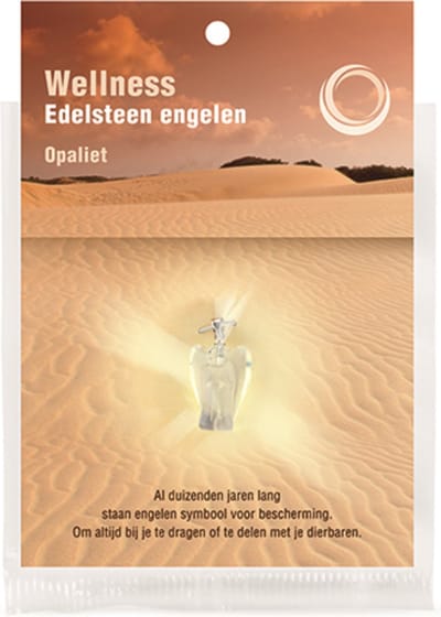 Engelen hanger + kaart Opaliet (synth)