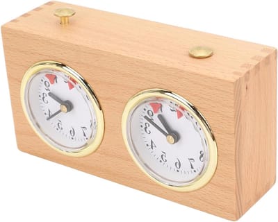 Mechanische Schaaktimer - Analoge Klok - Spel Tijdwaarneming - Geen Batterijen Nodig - 15.4 x 5.5 cm - Vintage