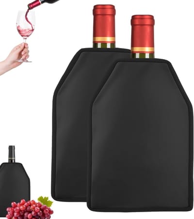 Koelers voor Wijnflessen - Set van 2 - Ideaal voor Dranken, Bier en Wijn tijdens Feesten en Reizen