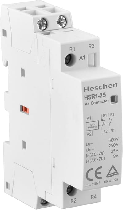 Allecto - Huishoudelijke AC Schakelaar - 25A - Ideaal voor afstandsbediening - 2 Pool - Betrouwbaar en veilig - Geschikt voor 12V AC - Compact formaat
