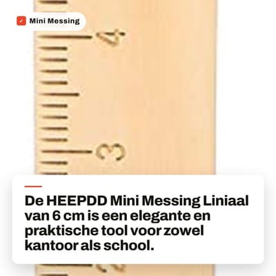 Dailygoods- Liniaal 6 cm - Messing - Antiek ontwerp - Nauwkeurige schaal - Lasergravering - Schokbestendig materiaal - Meetlat
