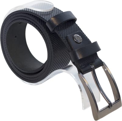Riem Heren - Donkerblauw - Italiaans Echt leer - 3.5 cm Breed - Maat 110 (Taille tot 95 cm) - Riem