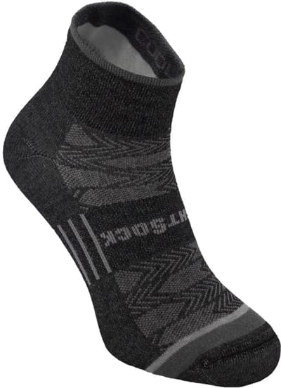 Wrightsock Coolmesh Quarter - Zwart/Grijs - 34-37