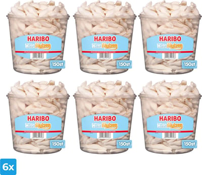 Haribo Schuim Witte Muizen (6x 150 stuks)