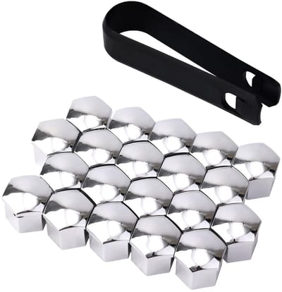 Dailygoods- Wielmoerdoppen 20 Stuks - Zeskantmoerdoppen 19mm - Verwijdergereedschap - PA-kunststof - Auto-exterieuraccessoires - Betrouwbaar en sterk - Wielmoerkappen