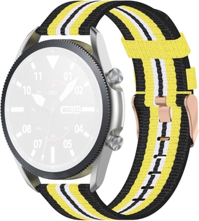Nylon bandje - geschikt voor Samsung Gear S3 / Galaxy Watch 3 45 mm / Galaxy Watch 46 mm - geel
