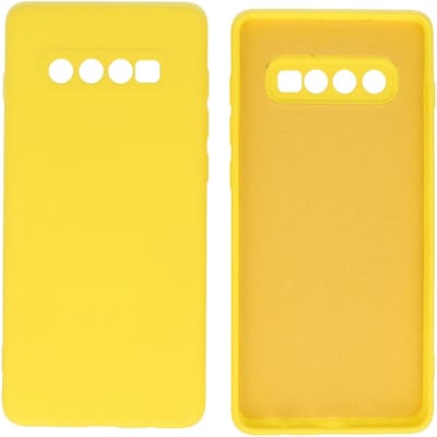 Fashion Backcover Telefoonhoesje - Color Hoesje - Geschikt voor Samsung Galaxy S10 Plus - Geel