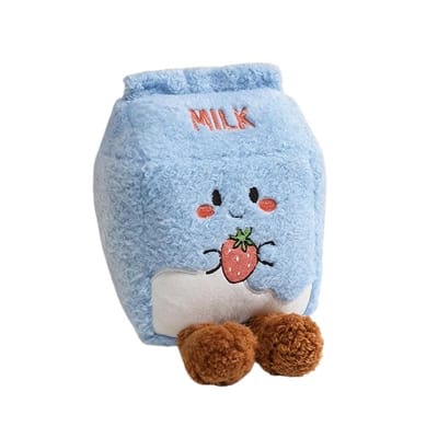 Kawaii Leuke Melkpak Pluche Kussen Speelgoed Zacht Pluizig Gevuld Cadeauverpakking Cartoon Pluche Kamer Decoratie Verjaardag Kerstcadeaus