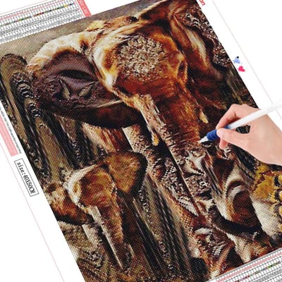 Diamant Mozaïek Olifant Diamant Schilderij Dier Diamant Strass Borduurwerk 20X30