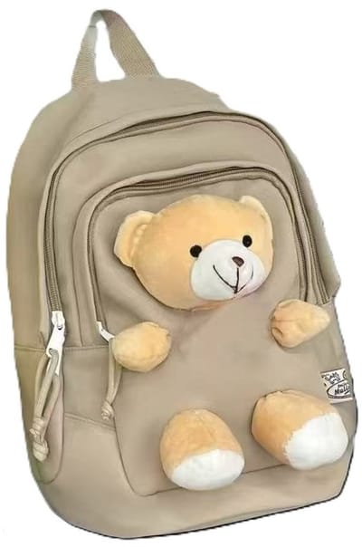 TK-S Rugtas-schoolrugzak, uitneembare knuffelbeer, Kleuter 4-6 jaar, 11 liter