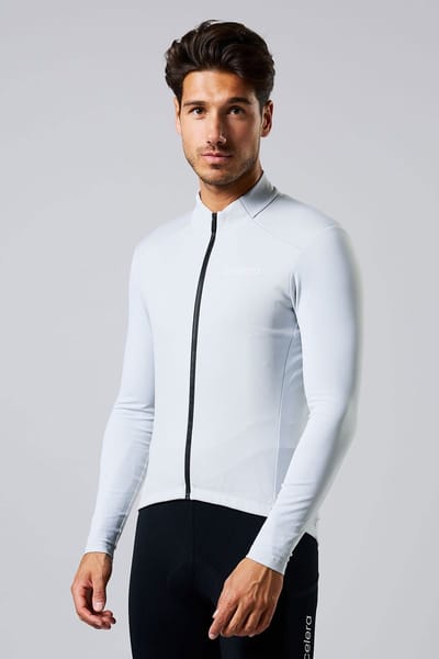 Acelera Intermediate Fleece Winter Jacket Ash Grey - Thermo - Fietsjack - Wielrenjack - Fietsjas - Heren - Fietsshirt Lange Mouwen- Maat L