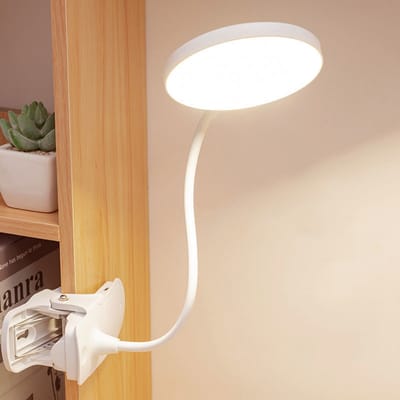 LED Leeslamp met Klem -Boeklampje - Klemlamp- USB Oplaadbaar - Flexibel -3 Lichtstanden - Voor Boek, Bed, Bureau