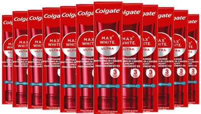 Colgate Tandpasta Max White Ultra Freshness Pearls - 12 x 75 ml - Voordeelverpakking