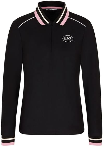 Ea7 Emporio Armani Golf Pro W Pq Lange Mouw Poloshirt Zwart M Vrouw