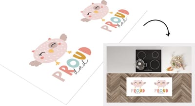 Keukenloper - Loper keuken - Papa - Spreuken - Proud dad - Quotes - 120x50 cm - Keukenloper vinyl