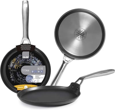 Pannenkoekenpan Titan 22 cm Gegoten Aluminium Geschikt voor Inductie