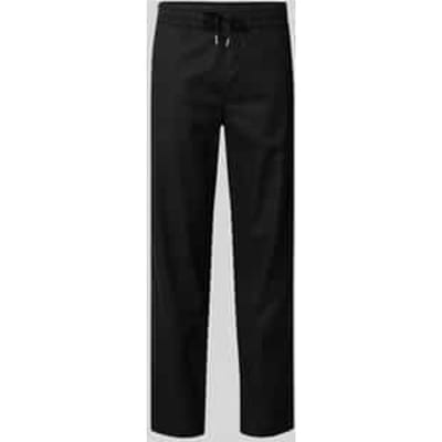 Straight fit linnenbroek met elastische band Model 'Barton'