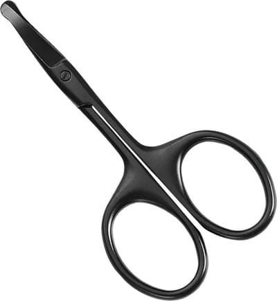 YUBBI Neusschaartje - Neustrimmer - Schaar voor neushaar en oorhaar - Stompe schaar - Zwart