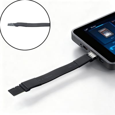 Micro SD Verlenging - TF Kaart Adapter - Gegevens Overzetten - Flexibele Kabel - 100 mm Lengte - Zwart