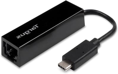 USB-C Ethernet Adapter - Netwerk Kabel Adapter - Stabiele Internetverbinding - Slank Draagbaar Ontwerp - 10x20x1 cm - Zwart