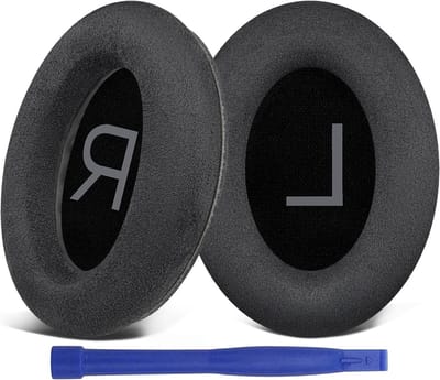 Vervangende Micro Suede Oorkussens voor Bose QuietComfort 45 en SE - Comfortabele Earpads met Hoge Dichtheid Schuim - Zwart en Duurzaam