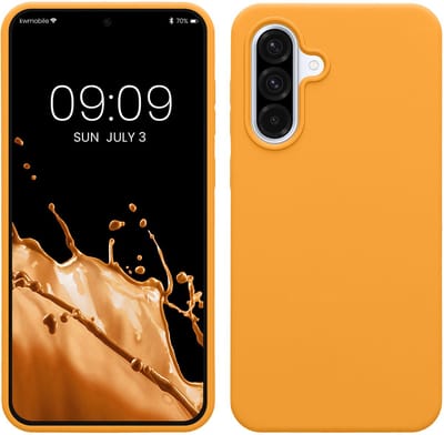 kwmobile telefoonhoesje geschikt voor Samsung Galaxy A36 5G - Hoesje met siliconen coating - Smartphone case in fruitig oranje