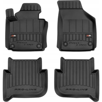 Frogum No.77 - Automatten set - Geschikt voor VW Touran I 2003-2010 - 3D TPE Rubber - 4-delig - Hoogte 6cm - Zwart
