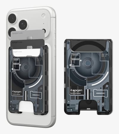 Spigen Ultra Hybrid Pasjeshouder met MagSafe | Magnetische Pasjeshouder | Geschikt voor Telefoon met MagSafe, PixelSnap of Magnet | 3 Pasjes | Zero One Design | Zwart