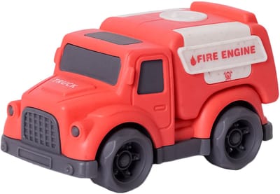 Speelgoedtopdeals - BIOplastic Brandweerwagen - 10,5 cm - Duurzaam speelgoed