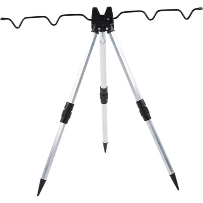 Support Trépied Mini Canne à Pêche Télescopique en Alliage d'Aluminium Pliable Ultra-court Support Support d'Accessoire pour Canne à Pêche en Mer white