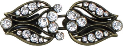Fako Bijoux® - Vestsluiting Classic - Clip Met Haakje - Vestclip - Vestklem - Tulpen - Bronskleurig