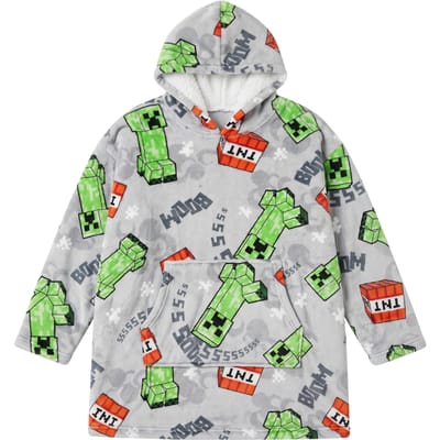 Minecraft Hoodie Fleece deken, Boom - Kind - One Size (7-14 jaar) - Polyester