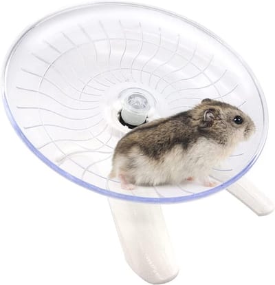 Geruisloos 7 Inch Hamsterwiel van Kunststof - Ideaal voor Kleine Huisdieren
