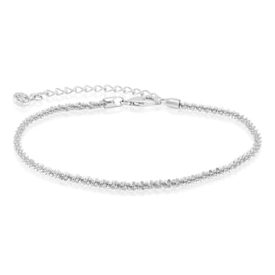 Cavill - Zilveren Armband - 925 Sterling Zilver met Rhodium Afwerking - 0,344 ct Ronde Zirkoon uit Tanzania - Verstelbare Filigraan Armband voor Dames
