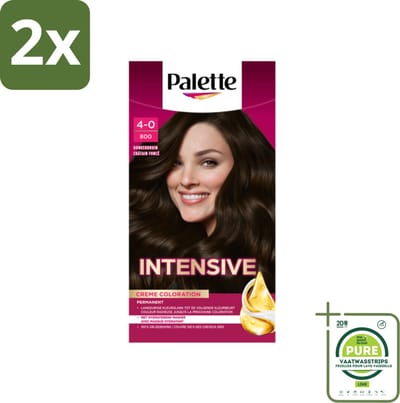 Palette Intensive Oil-Care Color Haarkleuring 800 Donkerbruin - Voordeelverpakking - 2 stuks - Haarverf - Donkerbruin