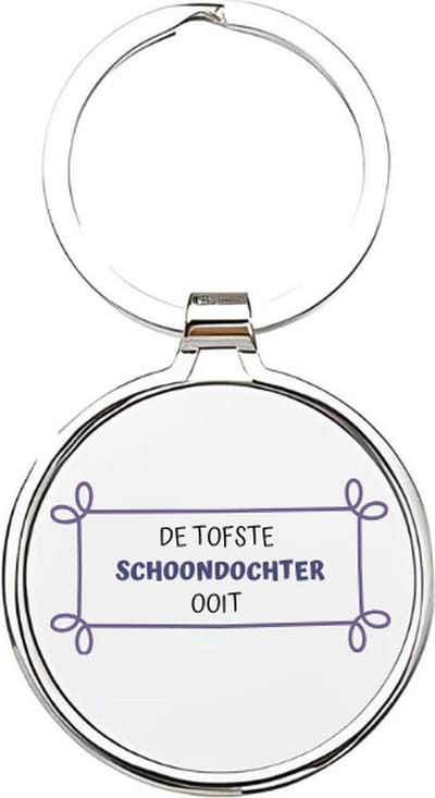 Akyol - ik heb de tofste schoondochter ooit Sleutelhanger - Schoondochter - de liefste schoondochter - schoondochter sleutelhanger - kind sleutelhanger - sleutelhanger dochter - familie sleutelhanger - cadeautje - dochter cadeau - girl - 4 x 7,5 CM