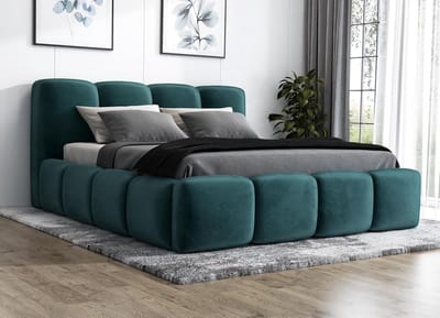 Boxspringbed 140x200 met opbergruimte, matras & topper – Luxe tweepersoonsbed met 2 bedladen en voeteneinde – Roze (Inari 52) – Aurora Lux – Pauwhome