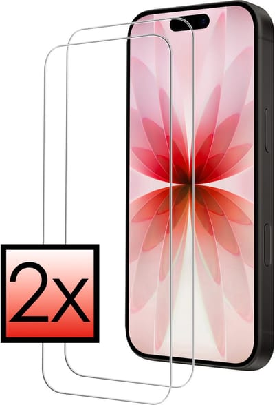 Screenprotector - 2 Stuks - Geschikt voor Apple iPhone 17 - Volledige Dekking - Met Dichte Notch Full protection - Beschermglas - Gehard Glas - Tempered Glass - Screen Protector - Bescherm Cover