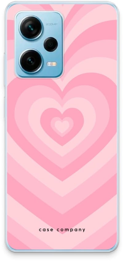 Case Company® - Hoesje geschikt voor Xiaomi Redmi Note 12 Pro Plus hoesje - Hart Roos - Soft Cover Telefoonhoesje - Bescherming aan alle Kanten en Schermrand