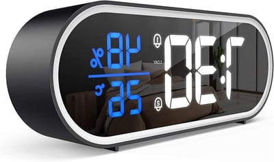 LED Wekker - Digitale Klok - Wakker Worden - Temperatuur Vochtigheid - USB Oplaadbaar - Zwart