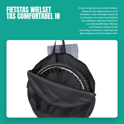 Dailygoods- Fietstas Dubbel Waterdicht - Fietstas Enkel - Fietstas Rugzak - Lichtgewicht - Opvouwbaar - Duurzaam Nylon - Wielentas