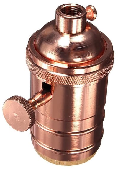 Store_9 - Retro Lamphouder - Edison Antieke Hanglamp Socket - Rood Brons - E26/E27 Verlichtingsarmaturen - Perfect voor DIY Projecten - Uniek Design