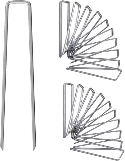 Tuin Nietjes - Landschap Spelden - Gazon Bevestigen - Anti-roest Gegalvaniseerd - 30 cm Lang - Zilver