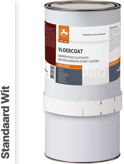 OAF PRO 2K Epoxy Vloercoating CD20 Standaard Wit 1 kg - Vloerverf - Slijtvast, naadloos en vloeistofdicht - Eenvoudig Schoon te maken