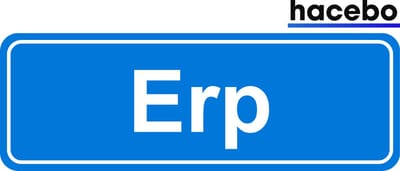 Hacebo - Plaatsnaam Sticker - 29x10 CM - Erp sticker - Verkeersborden sticker - grappige cadeaus - Erp