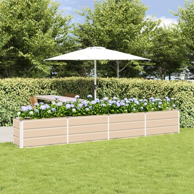 vidaXL - Plantenbak - Ivoor - 320 - x - 40 - x - 45 - cm - Staal