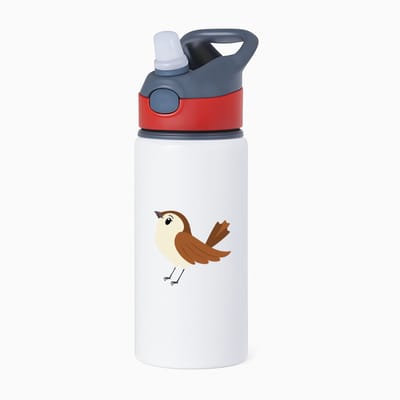 Hacebo® - Huismus waterfles met rietje rood - Vogels - Dieren liefhebbers - Mus - dieren - water fles - 650ML