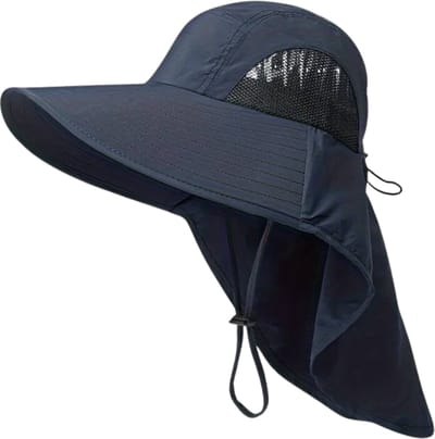 Livano Zonnehoed - Reishoed - UV Beschermende Hoed - Bucket Hat - Festival - Pet - Hoedje Voor Dames & Heren - Hoofdbescherming - Marineblauw