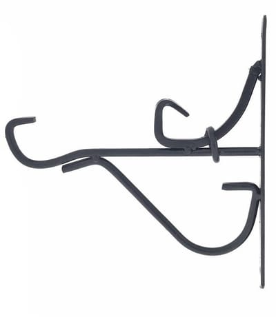 Benson Plantenhanger - 2x - zwart - metaal - 25 x 24 cm - weerbestendig voor buiten