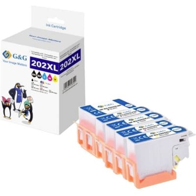 G&G Inktcartridge Compatibel Zwart, Foto zwart, Cyaan, Magenta, Geel NP-R2-0202XLBKPBKCMY GP-E202XLBKPBKCMY-5P